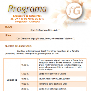 Encuentro de referentes de la Familia Gianellina en Pergamino